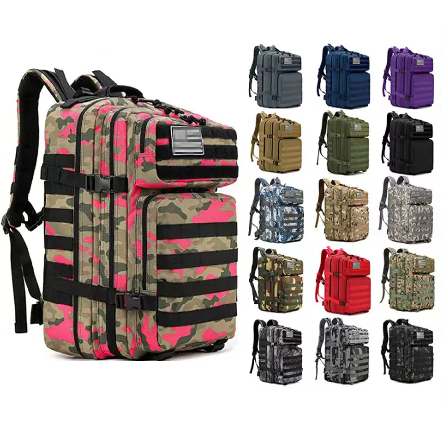 Torby zewnętrzne torby na zewnątrz Man Army Tactical Plecaks Mochila 50L wojskowa torba szturmowa Edc Molle Rucksack