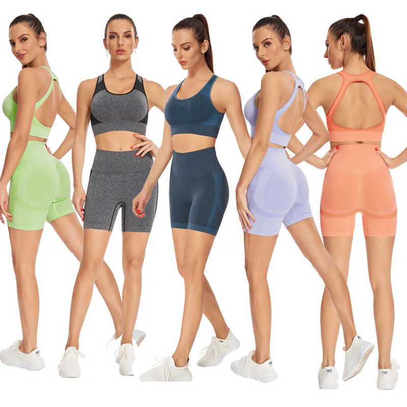 Women's Tracksuits Women Gym Suit Hot Sale Lady Fitness Sets Activewear Clothing Yoga Outfit Sports Workout Sportswear For Running Jogging P230506