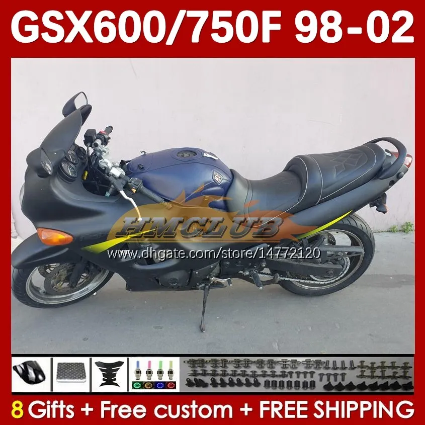 Corps pour SUZUKI KATANA GSX600F GSXF600 GSXF750 GSXF 600 750 CC 98 99 00 01 02 169No.133 600CC 750CC GSX750F GSXF-600 GSXF-750 1998 1999 2000 2001 2002 Carénage mat noir