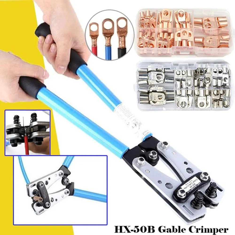 Tang HX50B 1/60/100Pcs Portable Cable Crimping Tool Professional Terminals Crimper Plier Handle Cutter Tools