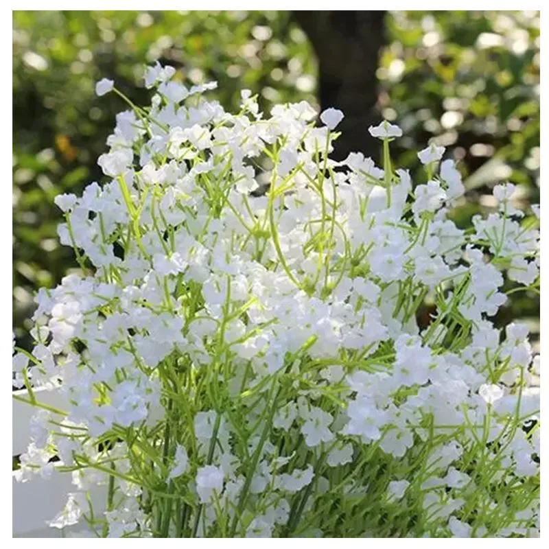 Mode Gypsophila Babys Atem künstliche Blumen Gefälschte Seidenblumen Pflanze Home Hochzeit Dekoration für Party Gypsophila Babys Atem Flores Artificiales