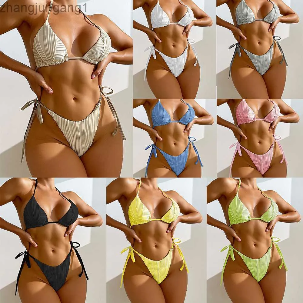 Designer Bikini Qianmo Clothing New Split Swimwear Women 2023 Bikini Sexy Bikini Fashion Tops