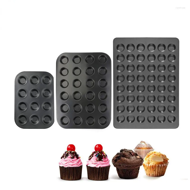 Baking Moulds 12/24/48 Cup Mini Cupcake Pan/Mold Non-Stick Muffin Pan Carbon Steel Small Tin Tray For 823