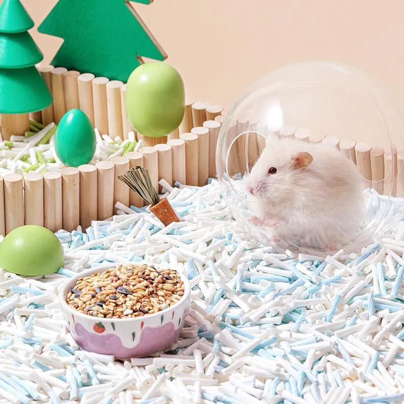 Supplies 450g Hamster Absorbent Paper Pellets Landscaping Bedding Golden Bear Cage DustFree Paper Scraps Hamster Bottom Material