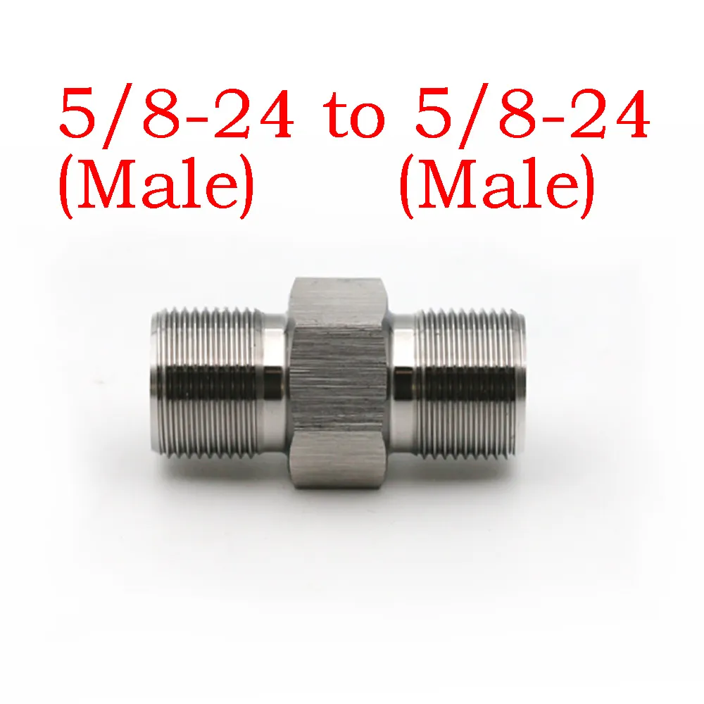 5/8-24 mannelijke tot mannelijke filterdraadadapter roestvrijstalen connector voor NAPA 4003 WIX 24003 SS oplosmiddel Trap End Cap Extension Adapter