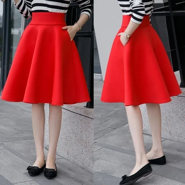 High waisted 2025 black skirt 6xl