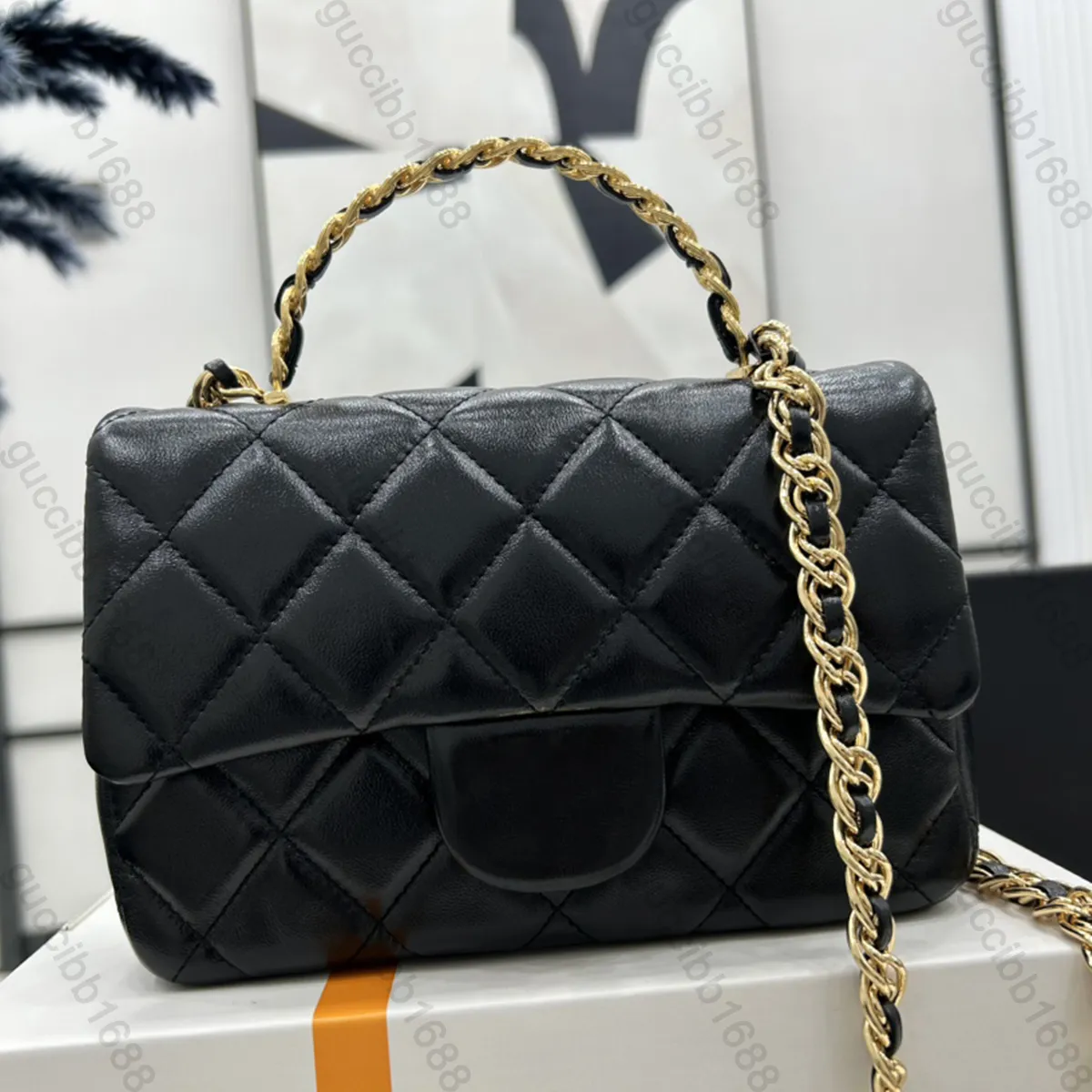 Designer Mini Flap Bag 10A Mirror Quality Real Leather 21cm Black Quilted Purse From Guccibb1688 279.28 DHgate.Com