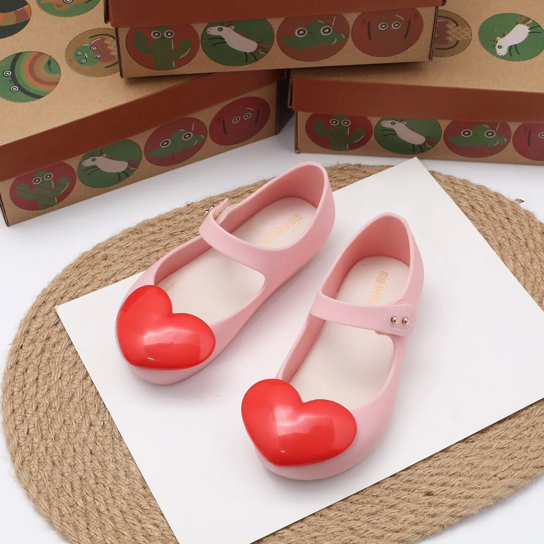 Sandals Mini Melissa Children Heart Sweet Girl Jelly Shoes Fragrant Summer Kids Princess HMI091 230505