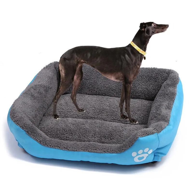 Mats Large Pet Cat Dog Bed 17Colors Warm Cozy Dog House Soft Fleece Nest Dog Baskets House Mat Autumn Winter Waterproof Kennel