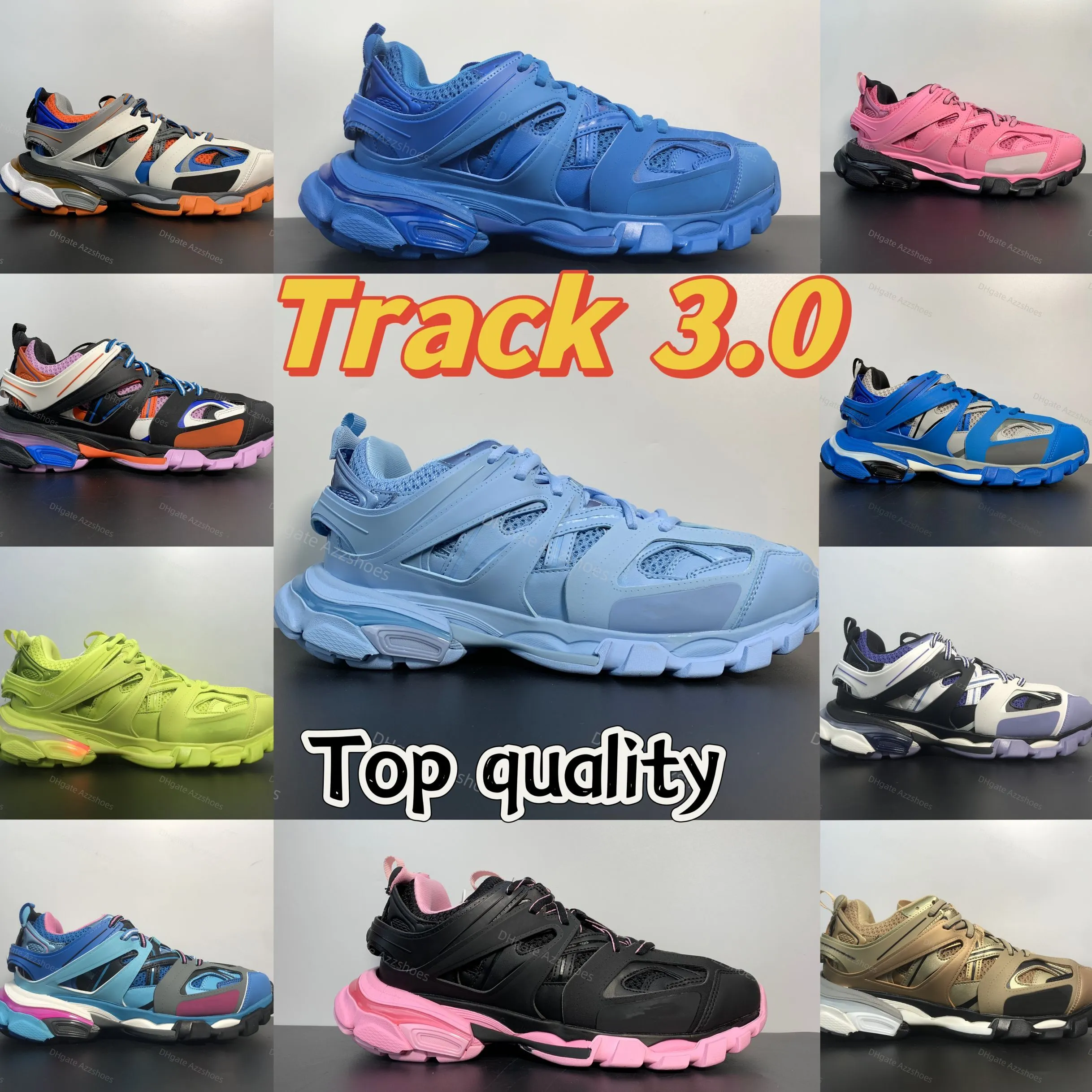 track3.0 Designer Hommes Femmes Casual Chaussures coureurs chaussures Runner Track 3 3.0 Triple blanc noir Baskets Tess.s. r cuir Marque de luxe Trainer Nylon