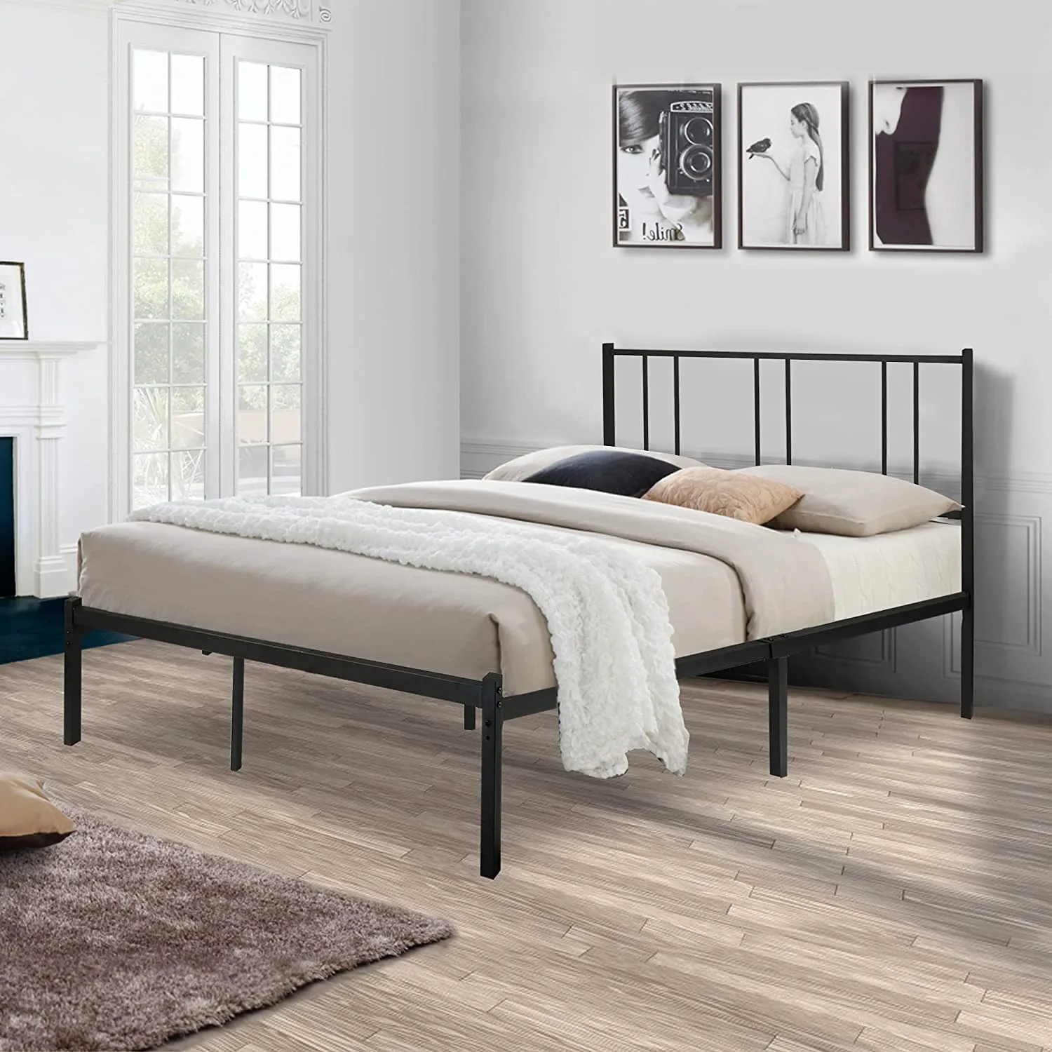 Bed frame queen sturdy outlet