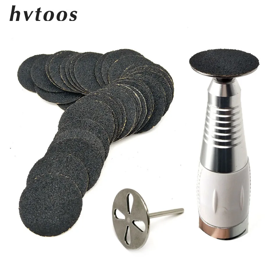Nail Art Equipment HYTOOS 100pcs Replaceable Sanding Paper With Disk 25mm Pedicure Sandpaper Drill Bit Accessories Salon Foot Calluse Tool 230505