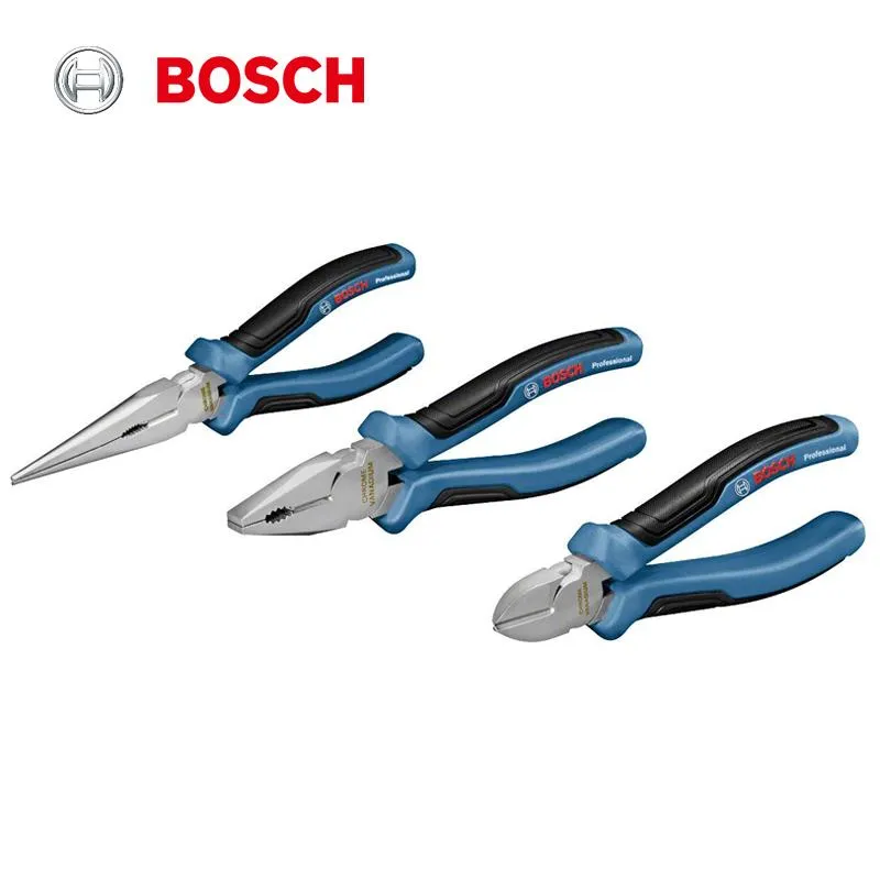 Tang Bosch – pince professionnelle ergonomique en acier au chrome vanadium, 160/180/200mm, pince à nez aiguille originale, coupe-fil, pince diagonale