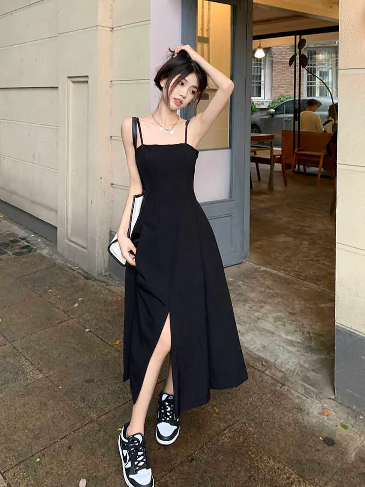 Black Midi Dress Women Summer Casual Aline Empire Waist Sleeveless Backless  Mid-Calf Polyester from Dhgate Basic & Casual Dresses - price 49.41