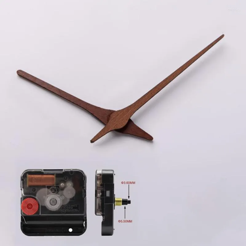 Zegarki ścienne 12888 Ciche zegar Sweep Ruch drewniane ręce długie wałek Mecanizm RelOJ dla 3D Mecanime Horloge Muale 14 cali