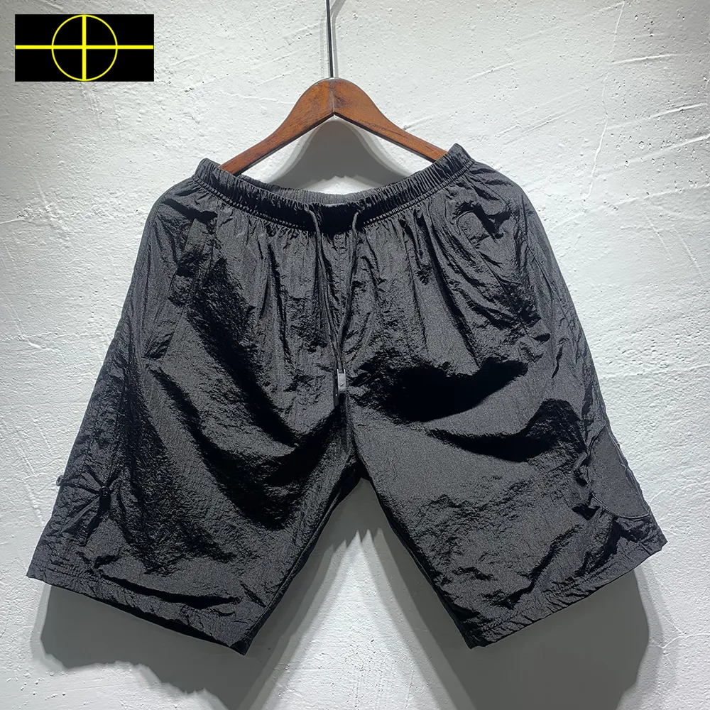 Heren shorts Summer Style Casual Shorts Men Women Mesh Ademende kompas Patch Oversized Beach Shorts Men Metal Nylon Shorts 230506