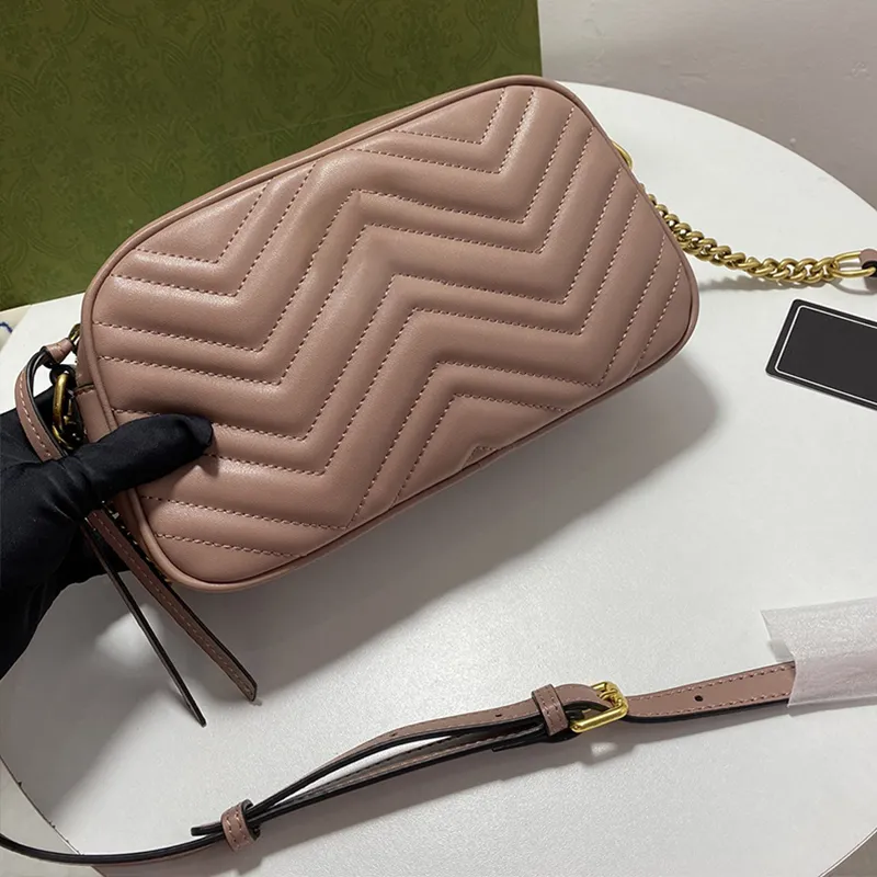 Handväska axelväskor äkta läder kvinnor designer marmont messenger väska handväska guldkedja kors kropp dam mode mini väskor kvinna plånbok tygväskor handväska