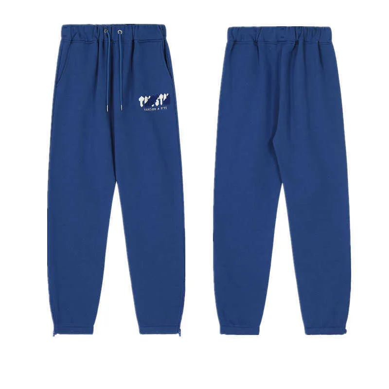 Designer Clothing Casual Pant Trendy Trapstar Blue White Towel Embroidered Couple Blue Casual Pants Loose High Street Guard Pants Jogger Trousers Sweatpants