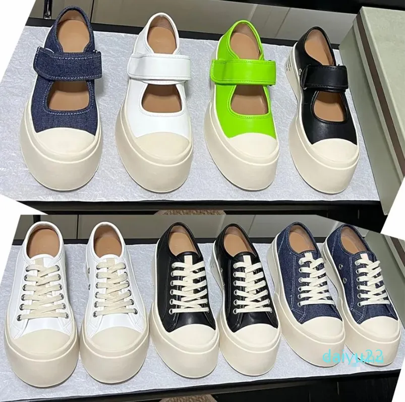 Chaussures décontractées mode chaussures décontractées femmes Mary Jane designer classique laine en cuir bas Laçage épais rehaussant baskets blanches noires