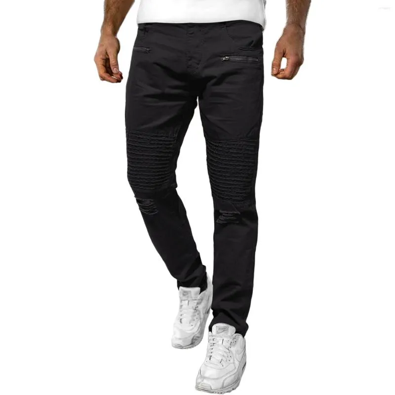 Jeans pour hommes Hommes 2023 Multi-poche Harem Pantalon plissé Hip Streetwear Casual Mode Cargo Jogger Vêtements Pantalon Slim