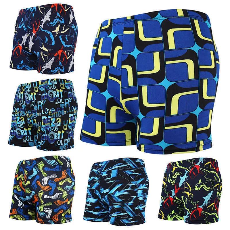 Men's swimwear 2021 Mens Swim Trunks Large Size Loose Swimming Pool Beach 3d Printed Swim Pants Adult Shorts Spa Pants Boxer Swimming Shorts P230506