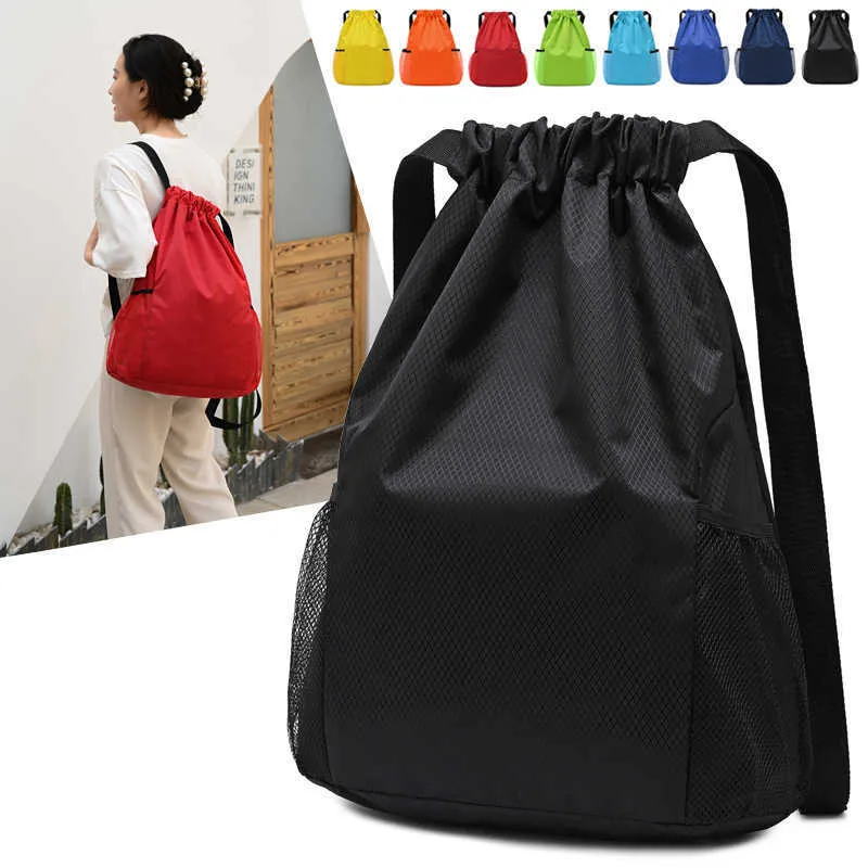 Bolsas esportivas Bolsas de ginástica esportiva portátil Sack Poliéster Polyster impermeável Oxford pacote de basquete de basquete ao ar livre Backpack de armazenamento de vôlei G230506