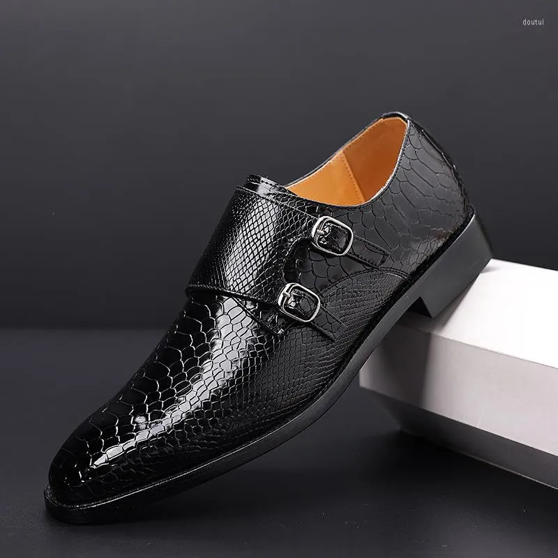 Black Men Suit Shoes Party Men's Dress Shoes Italian Leather Formal Shoes  Men