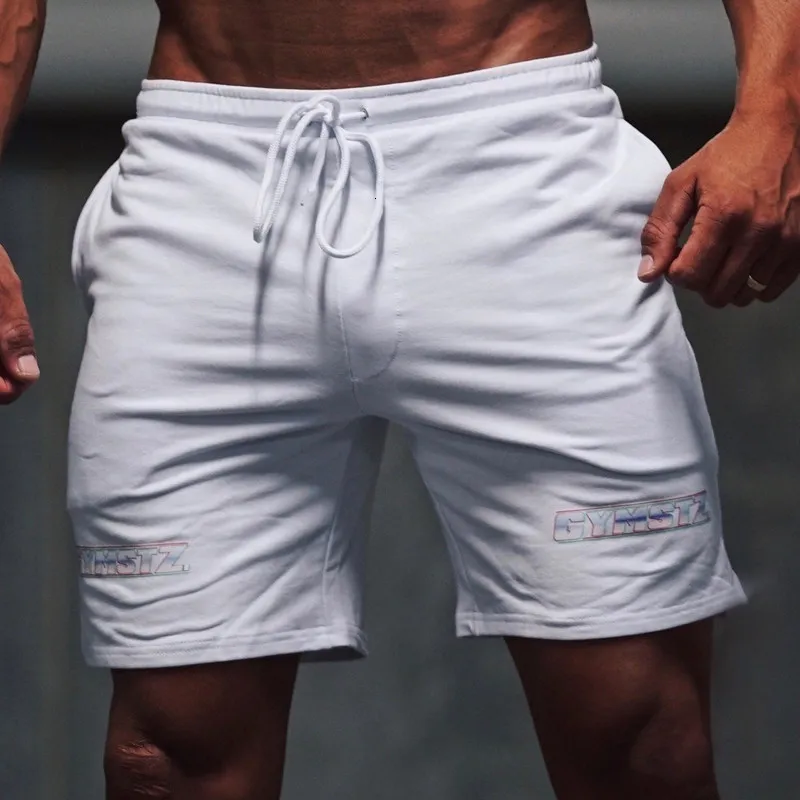 Shorts masculinos masculino ginásio shorts de algodão de fitness menino moda casual crossfit calças curtas homem jogador bodybuilding workout sweats de praia 230506