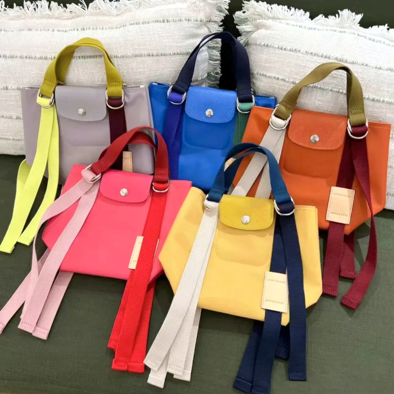 Nylon tote bag with shoulder strap sales