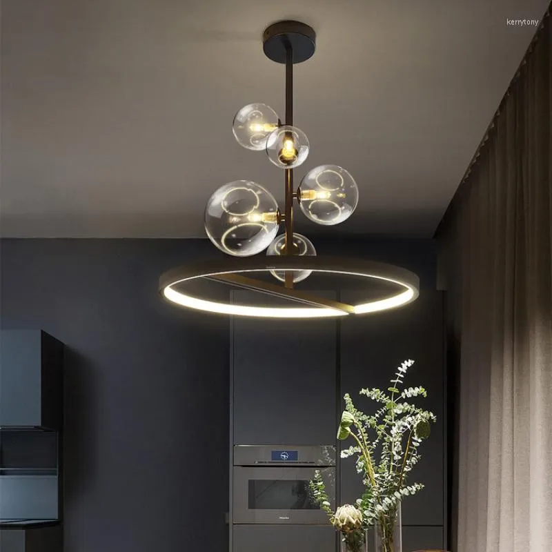 Lustres design italien maison salle à manger verre nordique LED lustre intérieur éclairage lampe de chevet suspendue