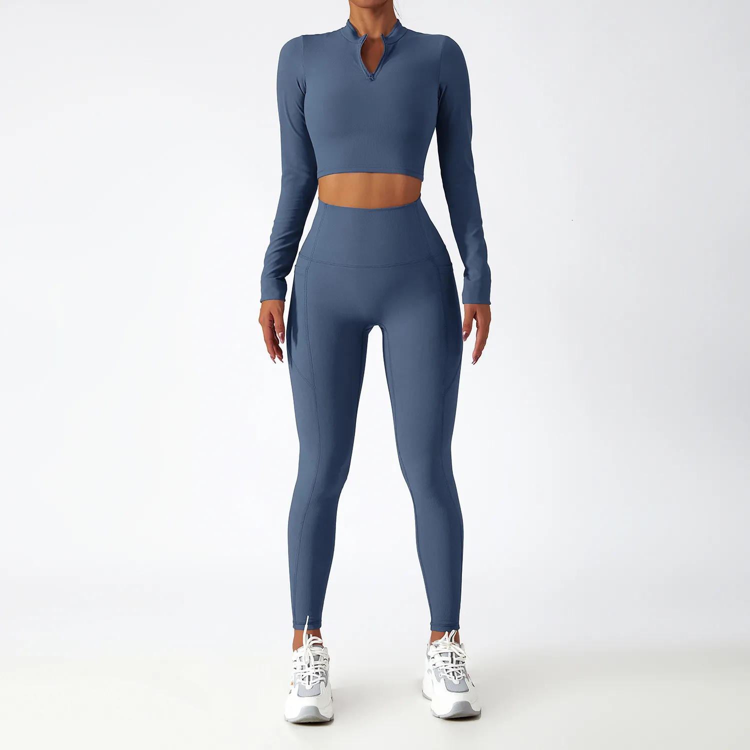 C'est le nouveau 2 pièces Ensemble sport costume sans couture yoga