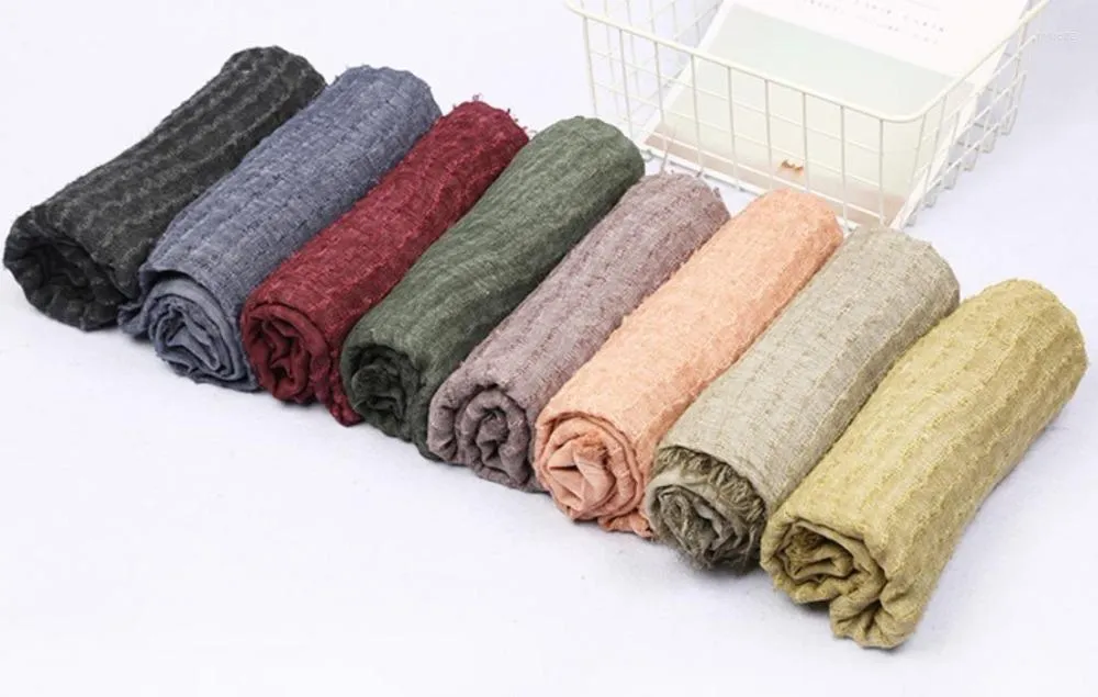 Scarves 100pcs/lot Fashion Fringe Cotton Blends Scarf Shawl Pashmina/fringe 8 Color For Choose