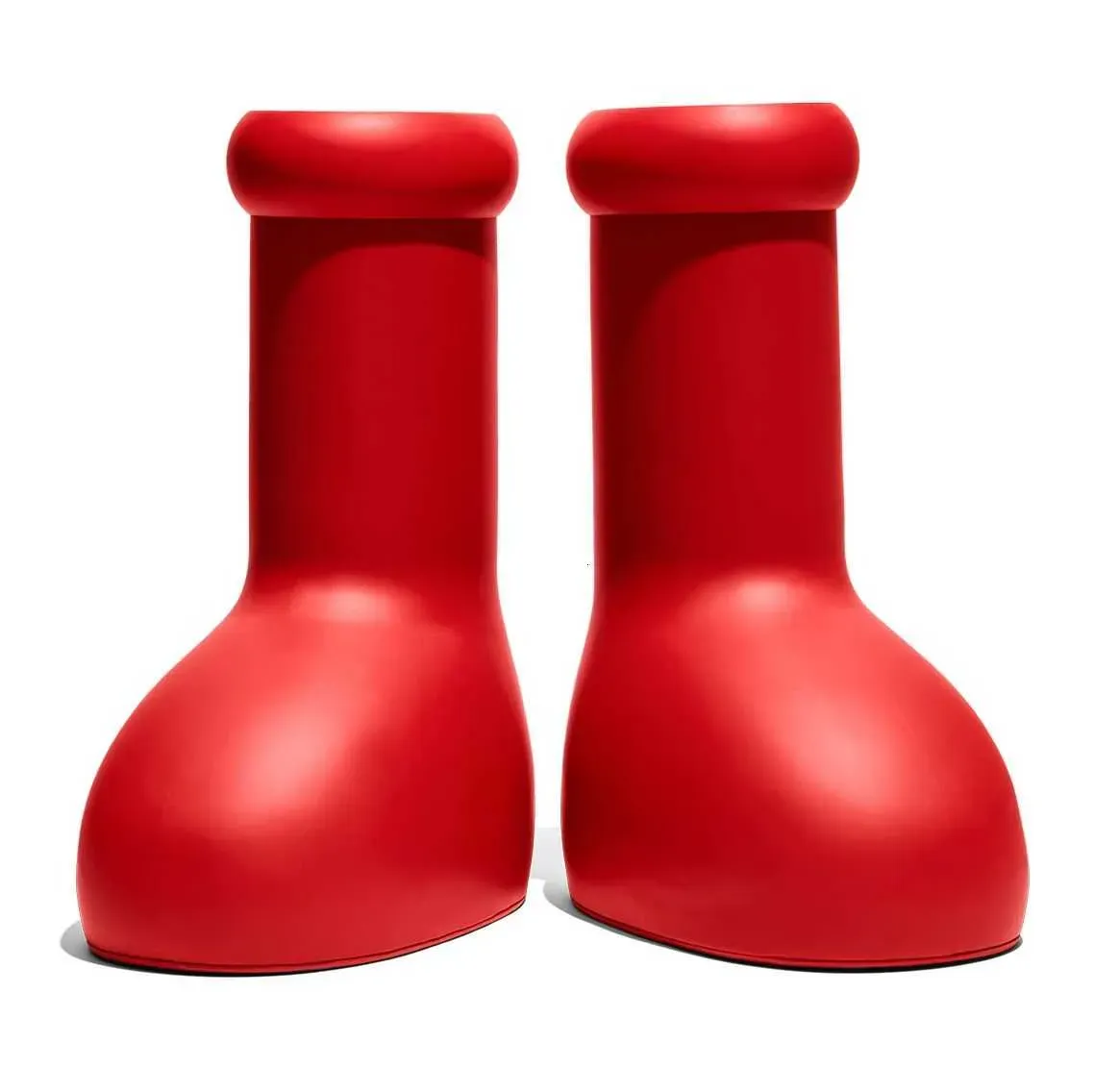 2023 Mschf Big Red Mens Womens Mighty Atom moda mais recente lançamento de botas grandes vermelhas impressão 3D criatividade Big Red Rain Snow Balloon bota personalizada Wtth Box
