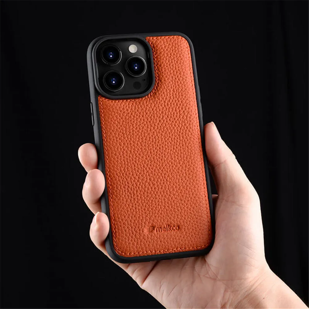 Coque en cuir véritable d'origine Melkco pour iPhone 14 Pro Max 14Pro 14 Retro Business Back Cover