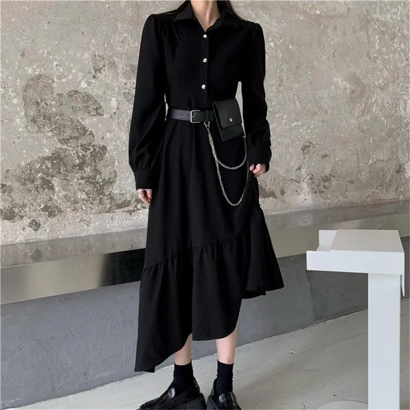 Casual Dresses Vestidos Mujer Verano 2023 Women s Dark Workwear Dress Robe Femme Roupas Femininas Com Frete Gratis
