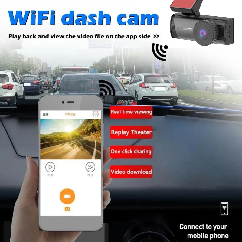 Car DVR Wi Fi Hidden Dash Cam FHD 1080p Mini Car Camera Mobile.