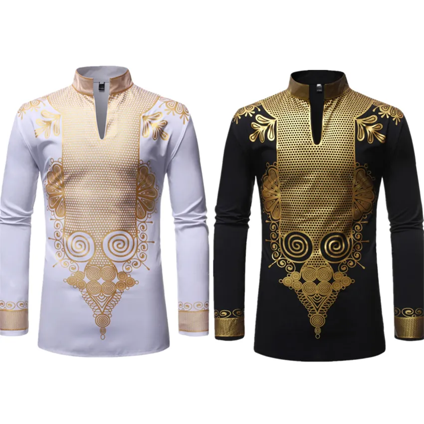 Roupas étnicas homens imprimem vestidos de estampa africana rich bazin dashiki t-shirt de manga comprida estilo moda tradicional blush adult roupas 230505