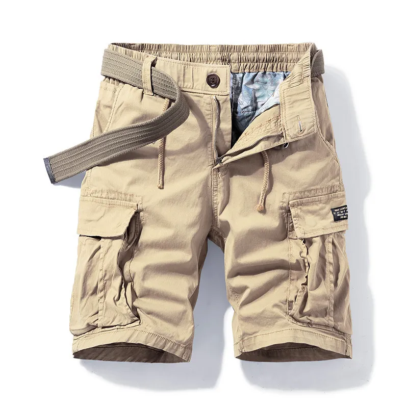 Shorts masculinos homens de verão casual casual cargo de bolso shorts homens Outwear moda moda moda de tecido flexível shorts algodão Men 28-38 230506