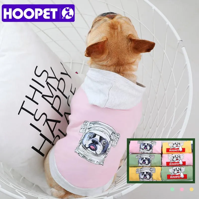 Leases Hoopet Dog Clothes Thin Section Trendy Bulldog Hoodie Liten Dog Pet Vest Cat Clothing for Summer Spring Autumn