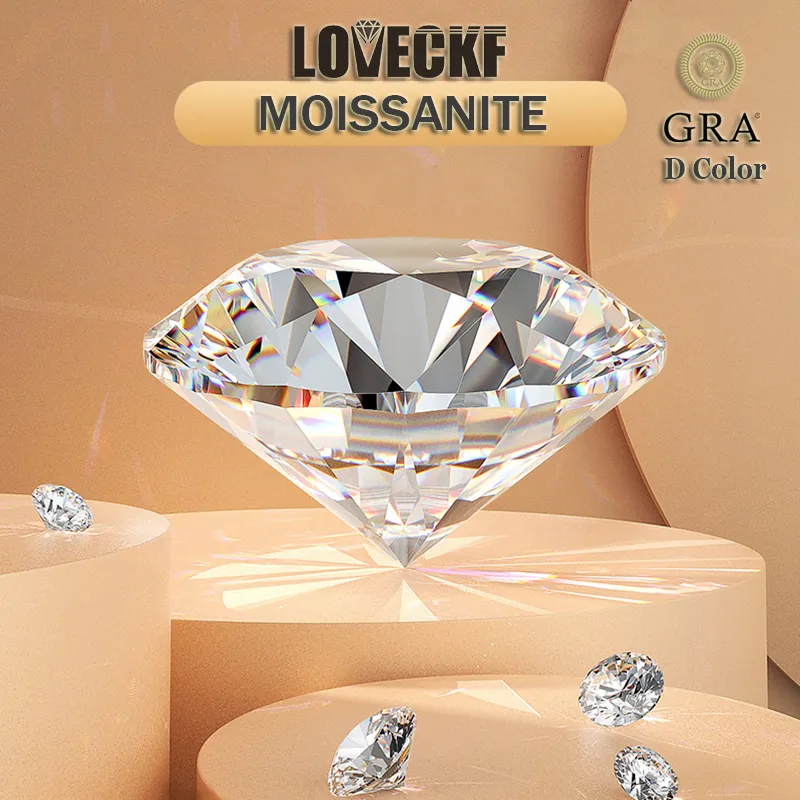 Gevşek Elmaslar% 100 Gerçek D Renk Taşı 1.0CT 6.5mm Laboratuvar Grown Diamond Gra Sertifikalı Moissanita Premium Taş Geçidi Pırlanta Test Cihazı 230506