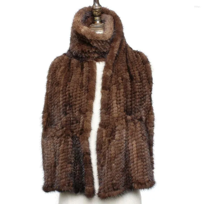 Halsdukar vinter kvinnor naturlig verklig halsduk stickad lång äkta sjal mode casual grossist detaljhandel
