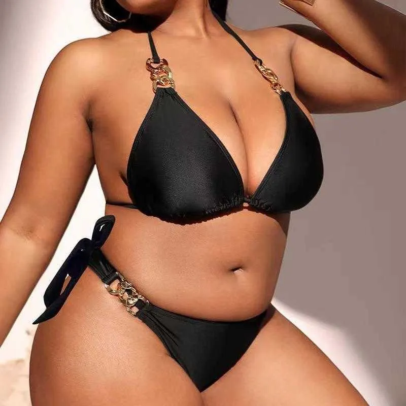 23 Sexy Solid Color Bikini Push Up Womens Plus Size Fat Woman