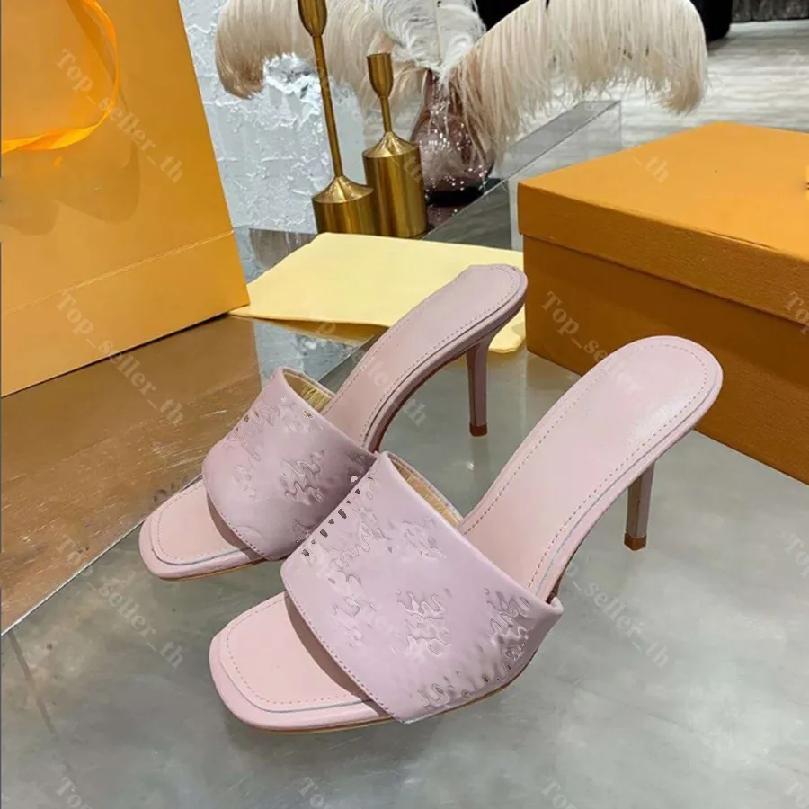 Revival Mule Designer Sandals Women Revivals Flat Mules Sandal High Heeled Pumps Slides Emed Slide with Box