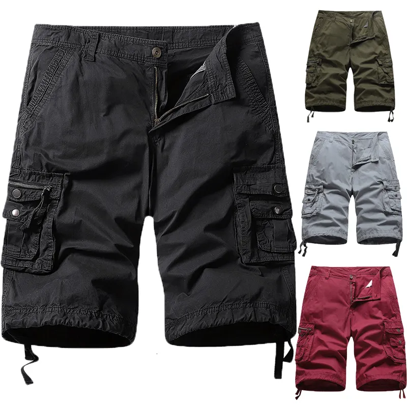 Men's Shorts Cargo Shorts Summer Men's Tactical Pants Loose Casual Shorts Multi-Pocket Cargo Pants Large Size 30-48 230506