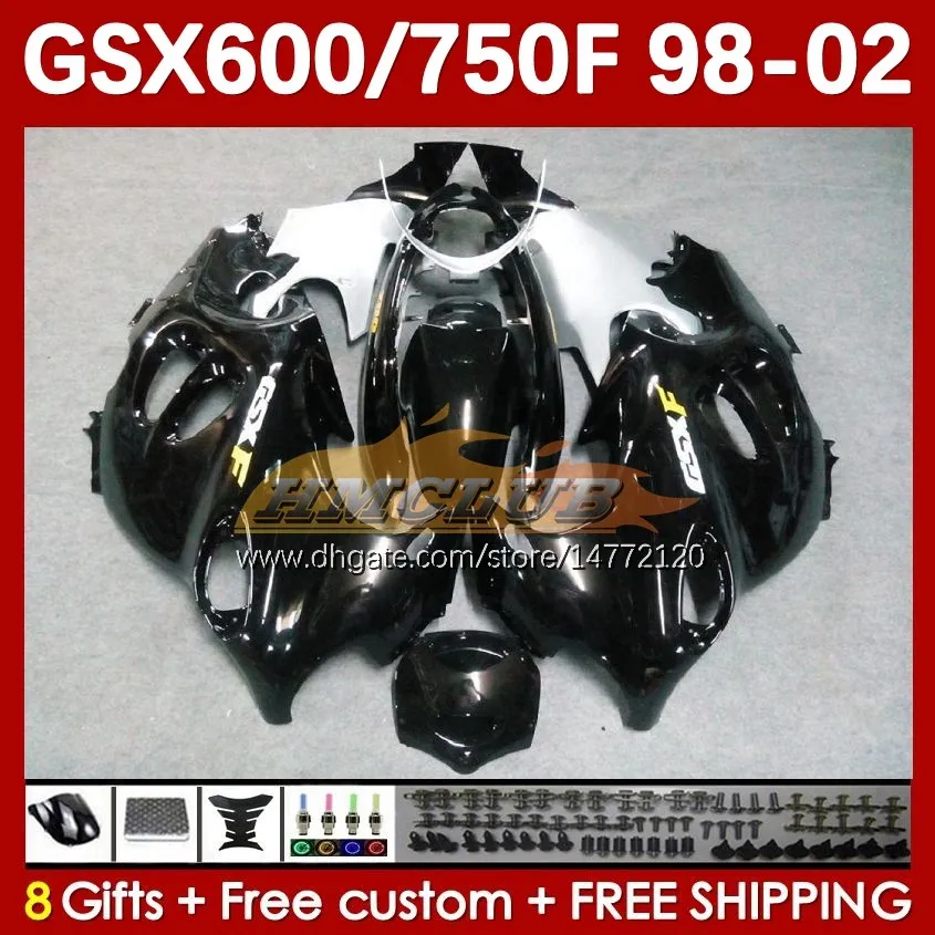 스즈키 카타나 GSX600F 신체 GSXF600 GSXF750 GSXF 600 750 CC 98 99 00 01 02 169NO.19 600CC 750CC GSX750F GSXF-600 GSXF-750 1998 1999 2000 2001 2002 페어링 블랙 스톡