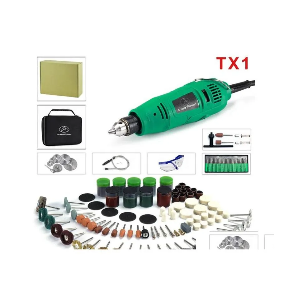 Professiona Trapano elettrico Dremel 260W Mini trapano incisore Utensile rotante Lucidatura Hine Power 5 Penna per incisione a velocità variabile con Acce Dhmth