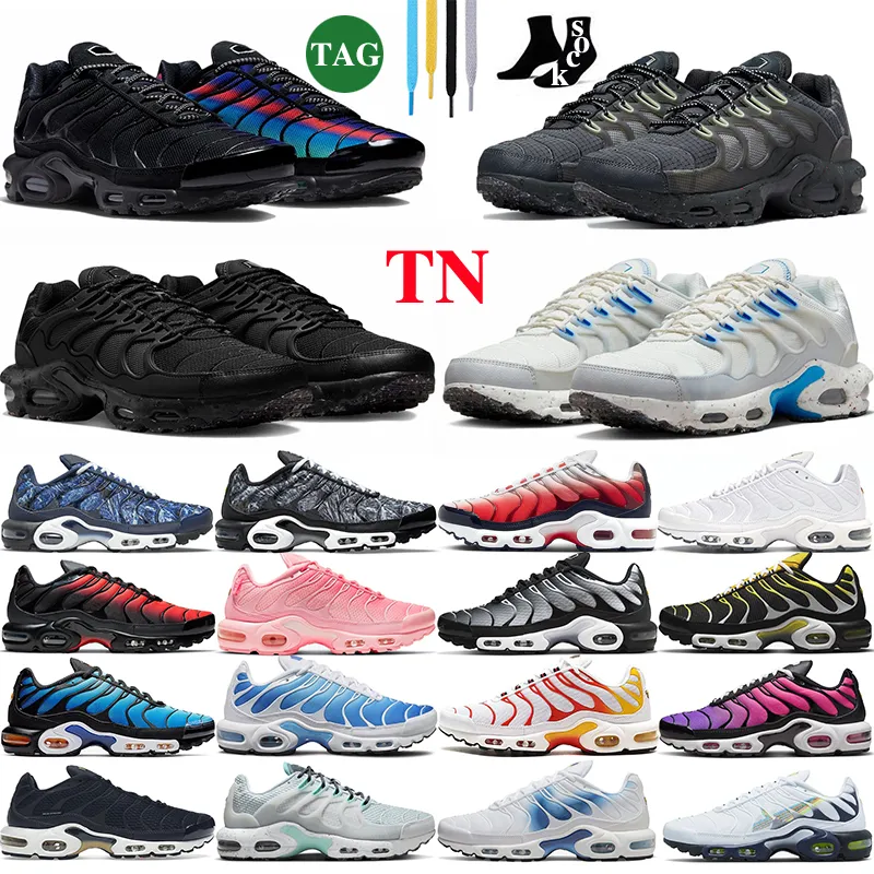 Scarpe da corsa da uomo Scarpe sportive in mesh traspirante Tn Bianco Mica Verde Triple Nero Bianco Pulisce Bianco Nero Riflettente Tennis Sport Tns Scarpe Unity Fondo morbido Moda