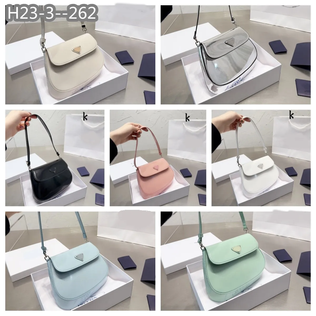 prad النساء المصممين Luxurys حقيبة كتف جلدية عالية الجودة العلامة التجارية الكلاسيكية تحت الإبط حقائب هوبو سيدة الموضة 2023 المحافظ