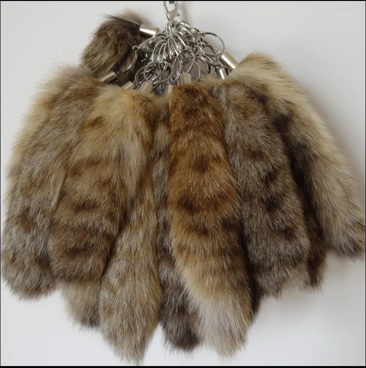 Schlüsselanhänger Leopard Tail Fur Bag Charm Anhänger Damen Chic Schlüsselanhänger Handtasche Schulter Decor Anhänger