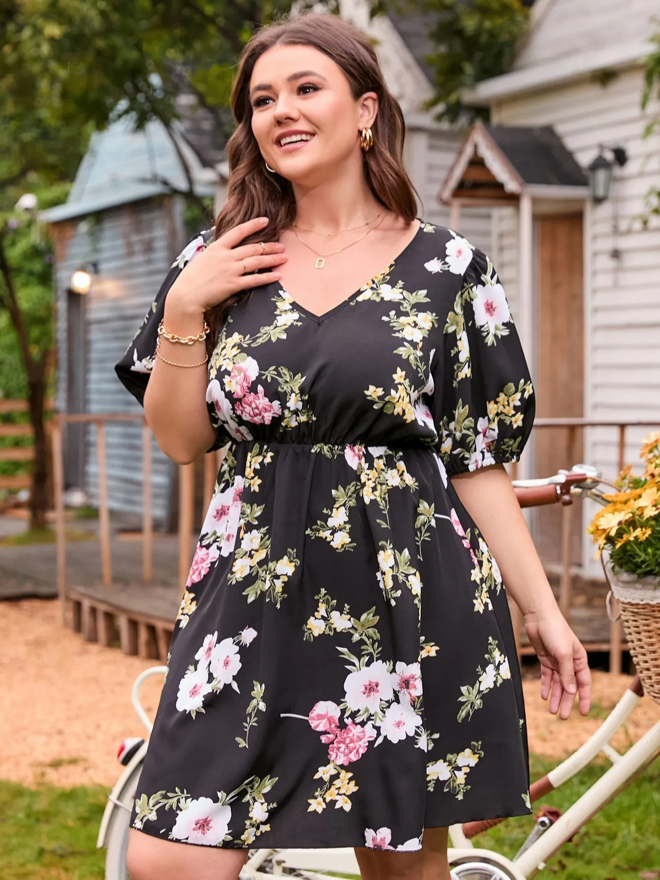 Vestidos De Talla Grande Talla Grande 4XL Vestido Midi Con